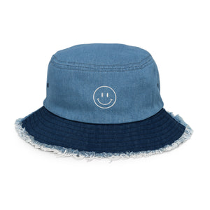 Distressed Denim Bucket Hat